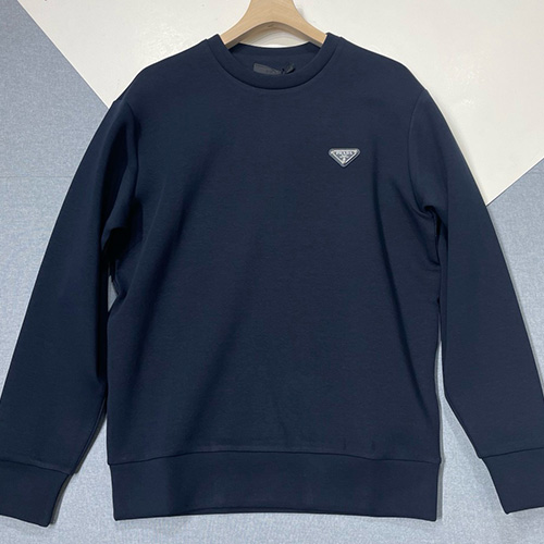 [홍콩명품,PRADA] 프라다 25SS 삼각로고 맨투맨 티셔츠 (네이비), BM22469, JL, 레플리카의류,미러급사이트