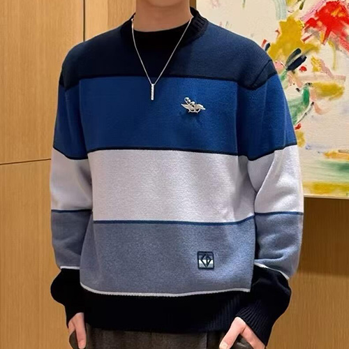 [홍콩명품,Christian Dior] 디올 25SS 로고 니트 스웨터 (블루), BM22558, KB, 레플리카의류,미러급사이트