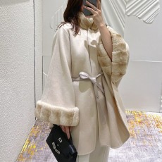 [홍콩명품.Loro Piana] 로로피아나 25SS 로고 여성 퍼카라 캐시미어 코트 자켓 (아이보리), BM22620, KSM, 레플리카의류,미러급사이트