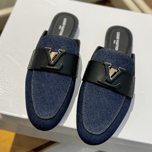 [홍콩명품.LOUIS VUITTON] 루이비통 25SS 로고 여성 데님 뮬 슬리퍼, SE5542, GHS, 명품스니커즈,운동화,구두,로퍼,하이탑,신발
