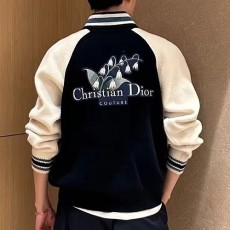 [홍콩명품,Christian Dior] 디올 25SS 로고 자수 니트 집업 자켓 (네이비), BM22681, 레플리카의류,미러급사이트