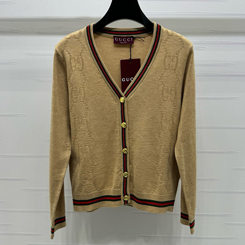 [홍콩명품.Gucci] 구찌 25SS 로고 여성 V넥 니트 가디건 (2컬러), BM22692, TBG, 레플리카의류,미러급사이트