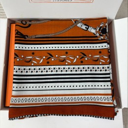 [홍콩명품.Hermes] 에르메스 25SS 로고 패턴 실크 스카프 머플러 (브라운), ET3136, 홍콩명품의류,구매대행,온라인명품