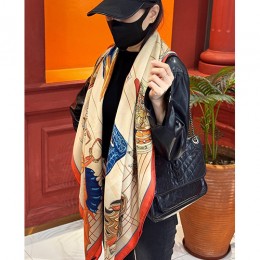 [홍콩명품.Hermes] 에르메스 25SS 로고 패턴 140-140 실크 캐시미어 스카프 머플러 (5컬러), ET3137, 홍콩명품의류,구매대행,온라인명품