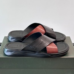 [홍콩명품.BERLUTI] 벨루티 25SS 로고 레더 가죽 샌들 슬리퍼 (2컬러), SE5641, S3, 명품스니커즈,운동화,구두,로퍼,하이탑,신발