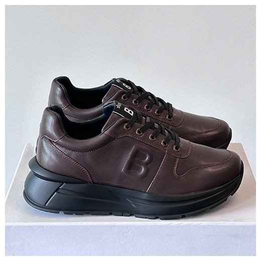 [홍콩명품.BERLUTI] 벨루티 25SS 로고 레더 가죽 스니커즈 운동화 (브라운), SE5650, S3, 명품스니커즈,운동화,구두,로퍼,하이탑,신발