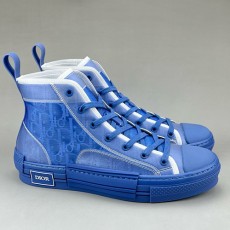 [홍콩명품,Christian Dior] 디올 25SS 로고 남여 오블리크 하이탑 캔버스 운동화 (블루), SE5676, S3, 명품스니커즈,운동화,구두,로퍼,하이탑,신발