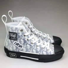 [홍콩명품,Christian Dior] 디올 25SS 로고 남여 오블리크 하이탑 캔버스 운동화 (화이트-블랙), SE5677, S3, 명품스니커즈,운동화,구두,로퍼,하이탑,신발