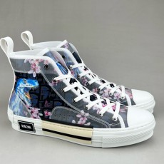 [홍콩명품,Christian Dior] 디올 25SS 로고 남여 오블리크 하이탑 캔버스 운동화 (블랙-화이트), SE5678, S3, 명품스니커즈,운동화,구두,로퍼,하이탑,신발