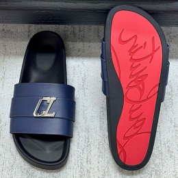 [홍콩명품.Christian Louboutin] 크리스챤루부탱 25SS 로고 레더 가죽 샌들 슬리퍼 (3컬러), SE5694, S3, 명품스니커즈,운동화,구두,로퍼,하이탑,신발