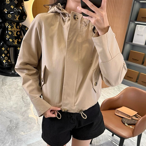 [홍콩명품.Burberry] 버버리 25SS 로고 여성 후드 울 쇼트 자켓 (버버리), BM22735, JL, 레플리카의류,미러급사이트