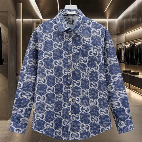 [홍콩명품.Gucci] 구찌 25SS 로고 GG수프림 데님 남방 셔츠, BM22741, G5, 레플리카의류,미러급사이트