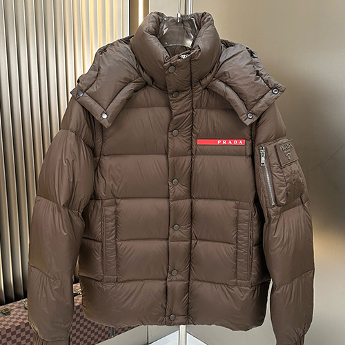 [홍콩명품,PRADA] 프라다 25SS 로고 후드 다운 패딩 자켓 (3컬러), BM22746, HH, 레플리카의류,미러급사이트