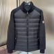 [홍콩명품.MONCLER] 몽클레어 25SS 로고 레이어드 다운패딩 자켓 (블랙), BM22748, HH, 레플리카의류,미러급사이트