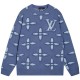 [홍콩명품.LOUIS VUITTON] 루이비통 25SS 로고 모노그램 니트 스웨터 (블루), BM22766, S1F, 레플리카의류,미러급사이트