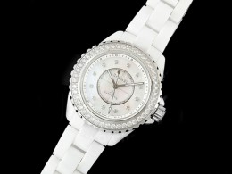 [홍콩명품.CHANEL] 샤넬 J13 다이아몬드 베젤 38mm 화이트 세라믹 베젤 White MOP 다이얼