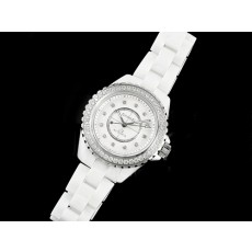 [홍콩명품.CHANEL] 샤넬 J13 33mm 다이아몬드 베젤 화이트 세라믹 화이트 다이얼 여자시계 여성용