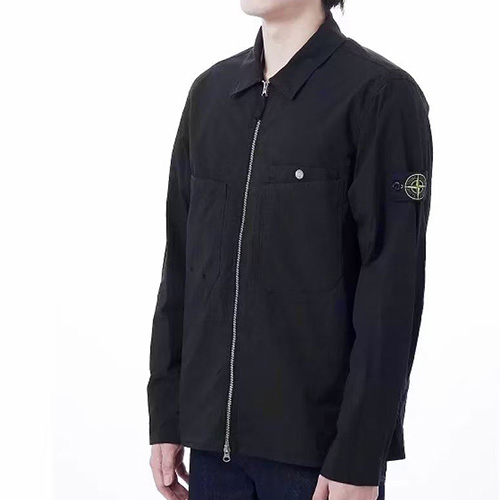 [홍콩명품.Stone Island] 스톤아일랜드 25SS 로고 탈부착 카라 집업 자켓, BM22770, X2, 레플리카의류,미러급사이트