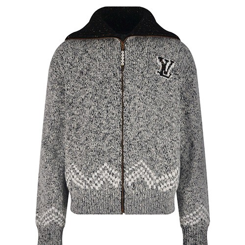 [홍콩명품.LOUIS VUITTON] 루이비통 25SS 로고 NIGO 니트 가디건 집업 자켓 1AIMCY (그레이), BM22788, JL, 레플리카의류,미러급사이트