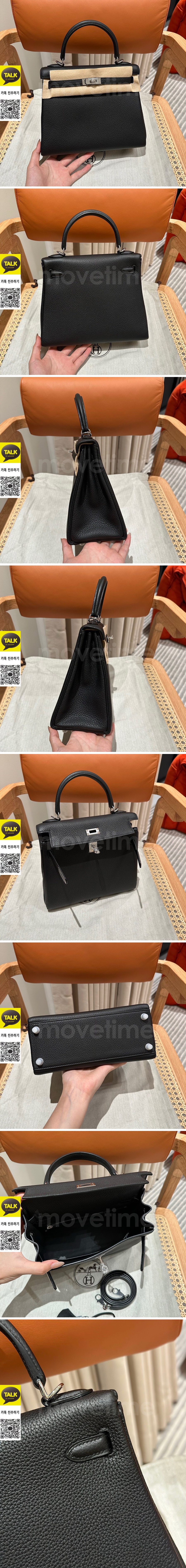 [홍콩명품.Hermes] 에르메스 25SS 로고 KELLY 25 토트백 핸드백 (블랙-은장), BGM5240, H3, 홍콩명품가방,명품쇼핑몰,크로스백,핸드백,구매대행