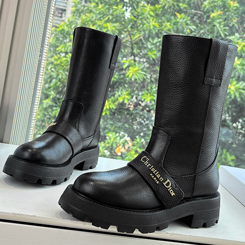 [홍콩명품,Christian Dior] 디올 25SS 로고 여성 레더 가죽 워커 부츠 (블랙), SE5740, GHS, 명품스니커즈,운동화,구두,로퍼,하이탑,신발