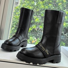 [홍콩명품,Christian Dior] 디올 25SS 로고 여성 레더 가죽 워커 부츠 (블랙), SE5740, GHS, 명품스니커즈,운동화,구두,로퍼,하이탑,신발