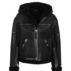 [홍콩명품.TOM FORD] 톰포드 25SS 로고 레더 가죽 후드 자켓 (블랙), BM22825, TOM, 레플리카의류,미러급사이트