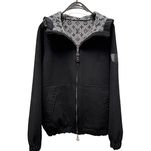 [홍콩명품.LOUIS VUITTON] 루이비통 25SS 로고 여성 모노그램 리버서블 후드 집업 자켓 (블랙-그레이), BM22849, TOM, 레플리카의류,미러급사이트