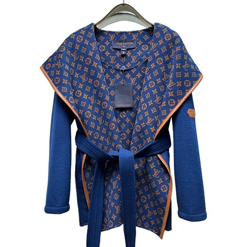 [홍콩명품.LOUIS VUITTON] 루이비통 25SS 로고 여성 모노그램 캐시미어 쇼트 코트 자켓 (블루), BM22865, TOM, 레플리카의류,미러급사이트