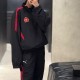 [홍콩명품.BALENCIAGA] 발렌시아가 25SS 로고 PUMA 콜라보 바람막이 자켓 + 조거 팬츠 바지 상하의 세트 (블랙), BM22926, KB, 레플리카의류,미러급사이트