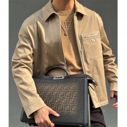[홍콩명품,FENDI] 펜디 25SS 로고 카라 집업 자켓 (2컬러), BM22928, KB, 레플리카의류,미러급사이트