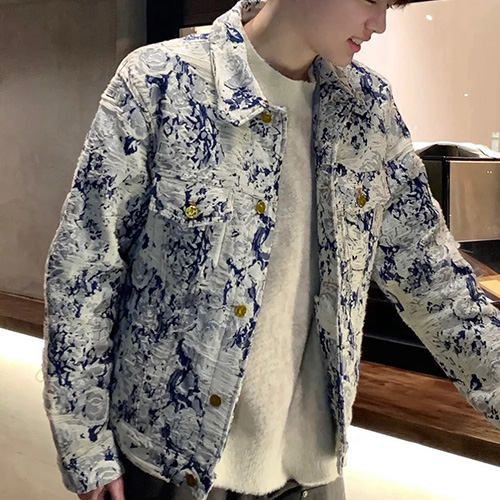 [홍콩명품.LOUIS VUITTON] 루이비통 25SS 로고 데님 카라 자켓 1AAGR9, BM22938, KB, 레플리카의류,미러급사이트