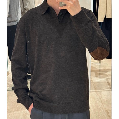 [홍콩명품.Maison Margiela] 메종마르지엘라 25SS 로고 카라 니트 스웨터, BM22983, KB, 레플리카의류,미러급사이트