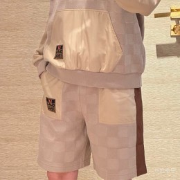 [홍콩명품.LOUIS VUITTON] 루이비통 25SS 로고 다미에 쇼츠 반바지 (베이지), BM22991, KB, 레플리카의류,미러급사이트