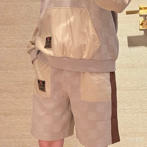 [홍콩명품.LOUIS VUITTON] 루이비통 25SS 로고 다미에 쇼츠 반바지 (베이지), BM22991, KB, 레플리카의류,미러급사이트