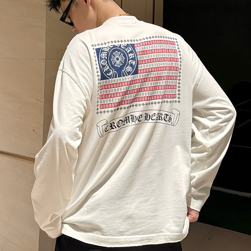 [홍콩명품.Chrome Hearts] 크롬하츠 25SS 로고 그래픽 빈티지 긴팔 티셔츠 (3컬러), BM22995, KK, 레플리카의류,미러급사이트