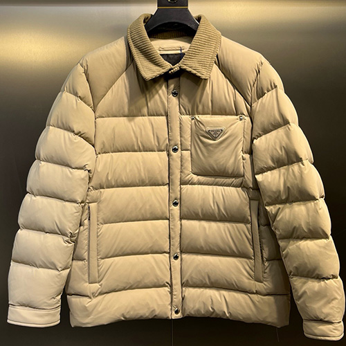 [홍콩명품,PRADA] 프라다 25SS 삼각로고 나일론 카라 다운 패딩 자켓 (2컬러), BM23011, KK, 레플리카의류,미러급사이트