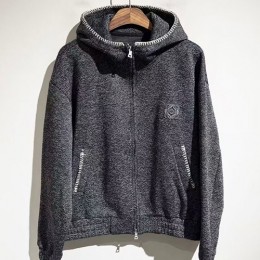 [홍콩명품.LOEWE] 로에베 25SS 로고 울 후드 집업 자켓 (블랙), BM23020, X2, 레플리카의류,미러급사이트