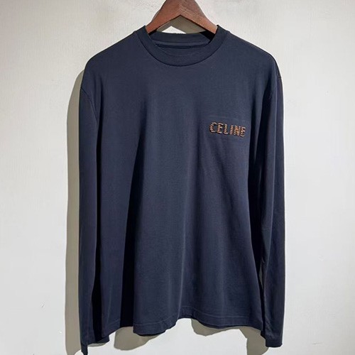 [홍콩명품.CELINE] 셀린느 25SS 로고 자수 긴팔 티셔츠 (3컬러), BM23023, X2, 레플리카의류,미러급사이트