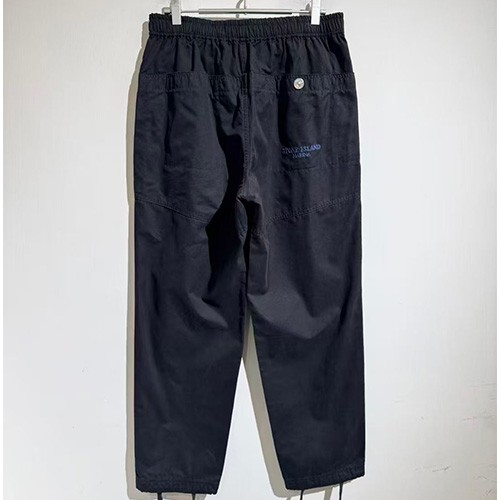 [홍콩명품.Stone Island] 스톤아일랜드 25SS 로고 자수 오버핏 조거 팬츠 바지 (블랙), BM23030, X2, 레플리카의류,미러급사이트
