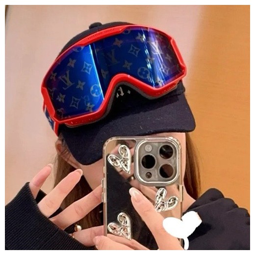 [홍콩명품.LOUIS VUITTON] 루이비통 25SS 로고 스노보드고글 스키고글 (레드-블루), SG766, JX, 홍콩명품쇼핑몰,무브타임,사이트,쇼핑몰,해외직구,구매대행