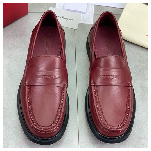 [홍콩명품.FERRAGAMO] 페레가모 25SS 로고 레더 가죽 굽 로퍼 구두 (2컬러), SE5778, S2, 명품스니커즈,운동화,구두,로퍼,하이탑,신발
