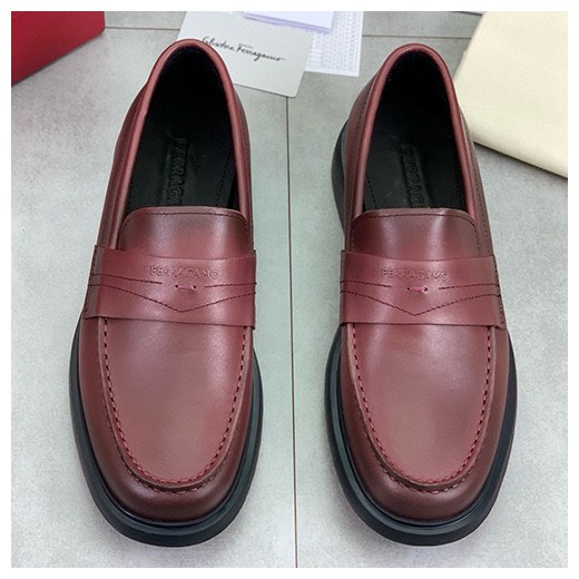 [홍콩명품.FERRAGAMO] 페레가모 25SS 로고 레더 가죽 굽 로퍼 구두 (2컬러), SE5779, S2, 명품스니커즈,운동화,구두,로퍼,하이탑,신발