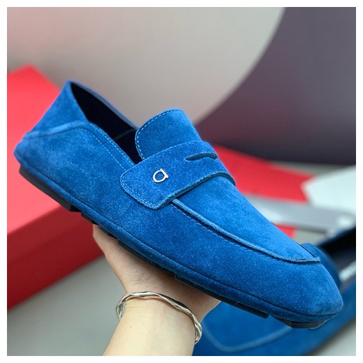 [홍콩명품.FERRAGAMO] 페레가모 25SS 로고 레더 가죽 구두 로퍼 (블루), SE5803, PMD, 명품스니커즈,운동화,구두,로퍼,하이탑,신발