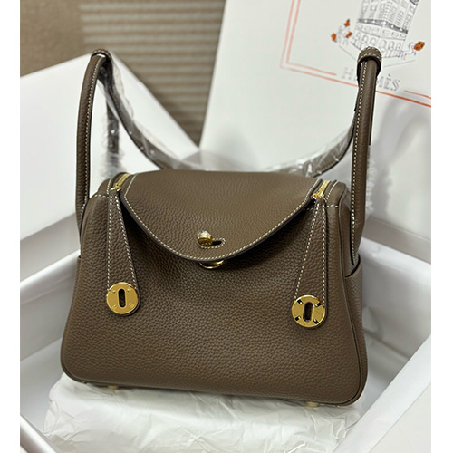 [홍콩명품.Hermes] 에르메스 25SS 로고 LINDY 26 핸드백 크로스백 (브라운-금장), BGM5298, 홍콩명품가방,명품쇼핑몰,크로스백,핸드백,구매대행