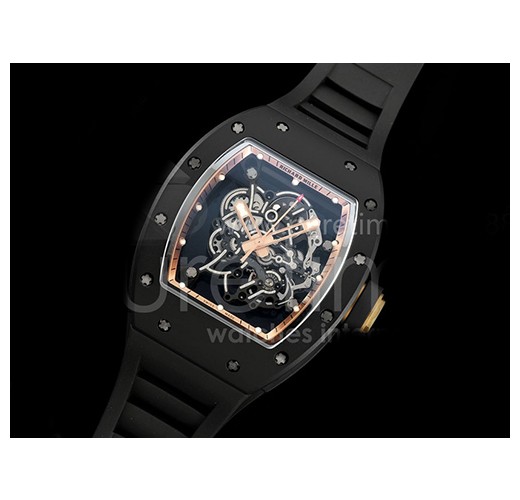 [홍콩명품시계.RICHARD MILLE] 리차드밀레 RM055 블랙 세라믹 스켈레톤 다이얼 블랙 스트랩