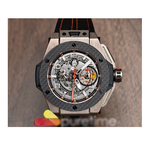 [홍콩명품시계.HUBLOT] 휴블럿 위블로 빅뱅 페라리 티타늄 카본 파이버 베젤 스켈레톤 다이얼