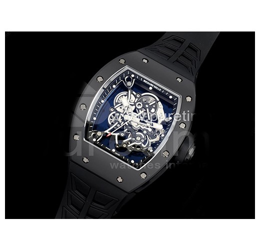 [홍콩명품시계.RICHARD MILLE] 리차드밀레 RM055 블랙 세라믹 스켈레톤 다이얼 블랙 스트랩