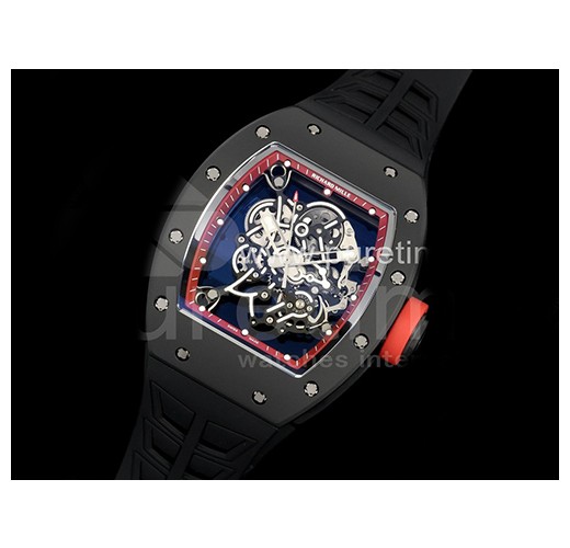 [홍콩명품시계.RICHARD MILLE] 리차드밀레 RM055 블랙 세라믹 스켈레톤 다이얼 블랙 스트랩