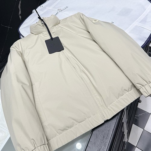 [홍콩명품.MONCLER] 몽클레어 25SS 로고 구스다운 경량패딩 봄버 자켓 (아이보리), BM23164, KSM, 레플리카의류,미러급사이트